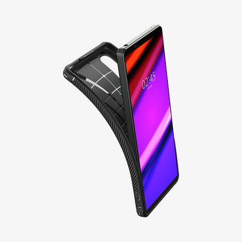 ACS02841 - Sony Xperia 1 III Case Rugged Armor in matte black showing the back